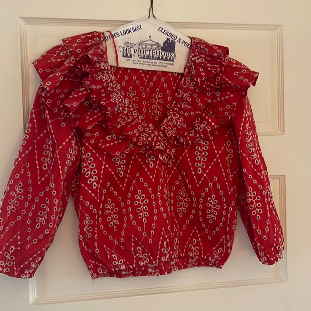 Zara red top